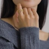 A niche retro court-style lace teardrop-shaped opening ring for women, with a fashionable, light luxury and high-end feel. It's a unique wide pasta ring details Picture